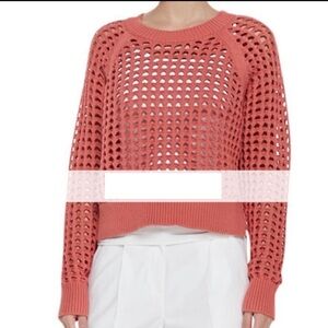 Rebecca Taylor Neiman Marcus Open Knit Sweater XS cottage core grannycore new